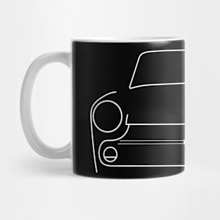 Austin Cambridge A60 classic car outline graphic (white) Mug